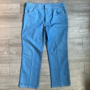 Vintage Wrangler Pull On Pleat Front Bootcut Jeans Stretch Fit Denim Size 40X29